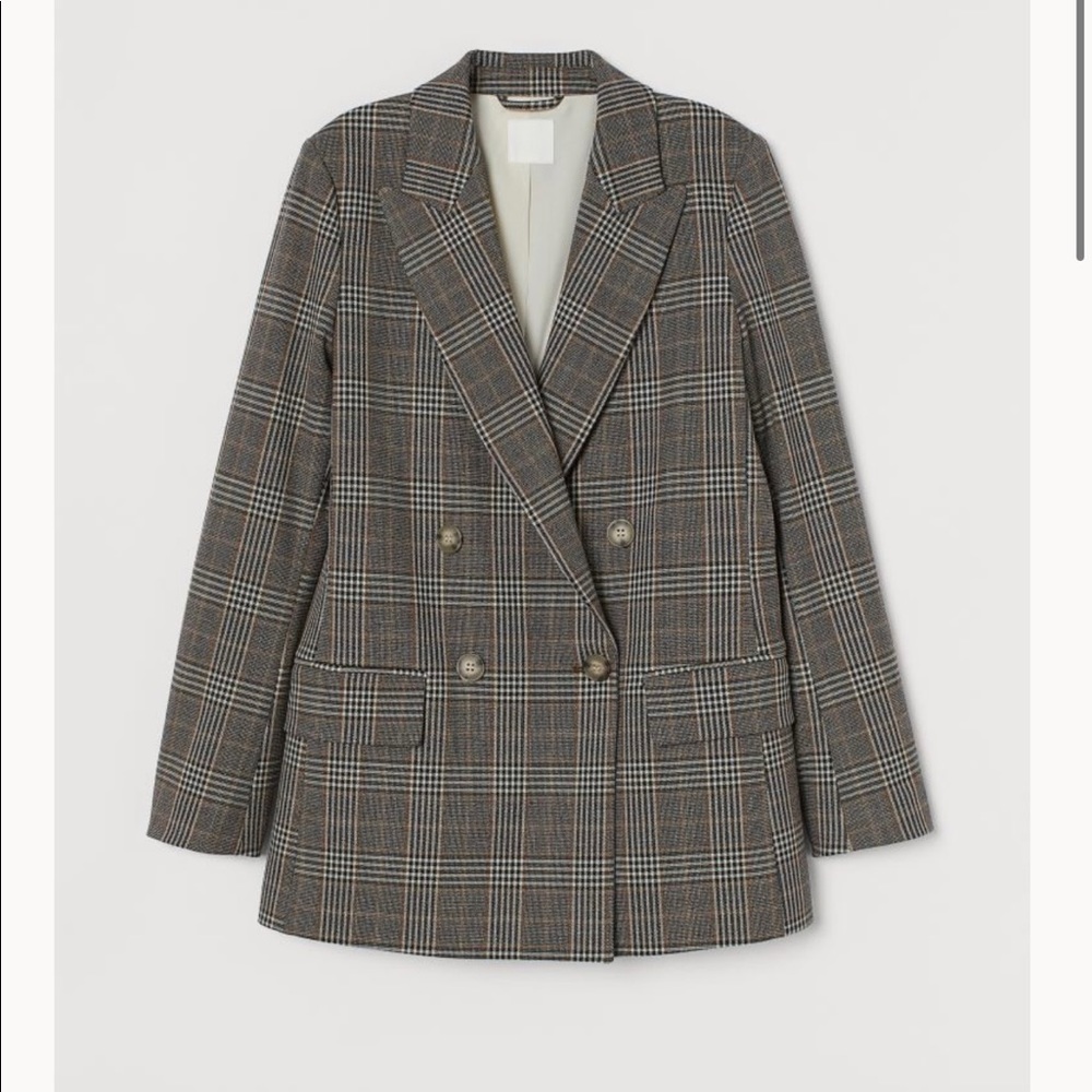H&M blazer plaid